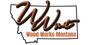Logo for Wood Works Montana, featuring cursive 