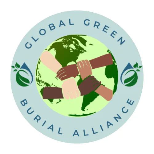 A logo for the global green burial alliance