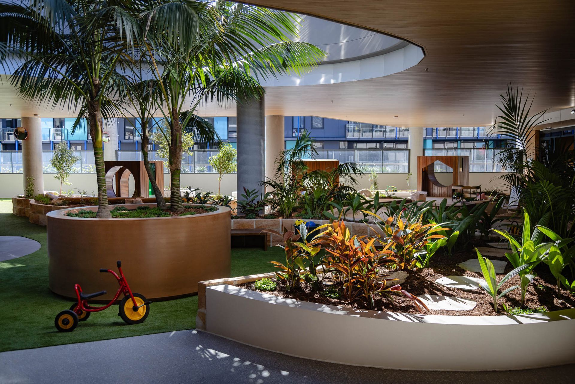 Outdoor play space at Sanctuary Health and Knowledge Precinct in Southport