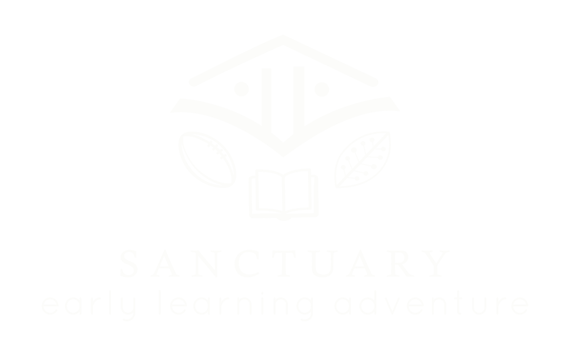 White logo: geometric symbol, the words "Sanctuary Design" below.