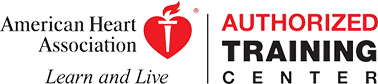the logo for the american heart association authorized training center CPR-Professionals LLC