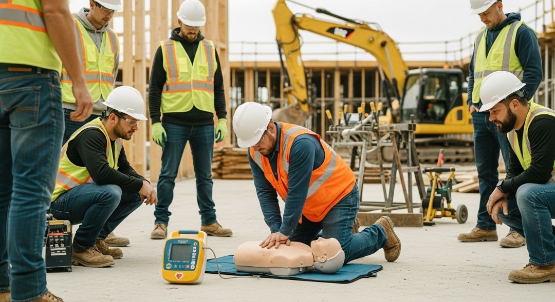On-Site First Aid, CPR, and AED Classes for Construction & Contracting Companies
