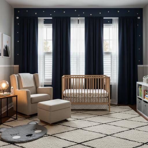 Layered Treatments: Blinds + Blackout Curtains