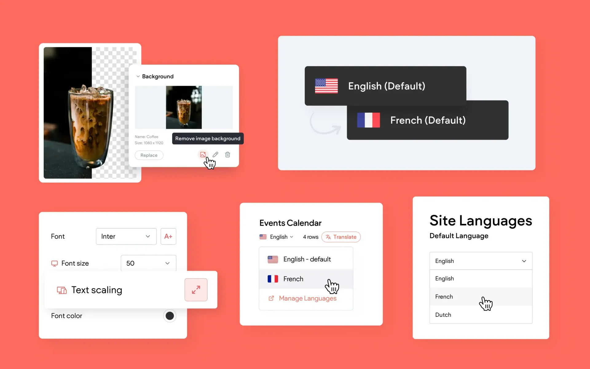 Examples of the five new editor updates