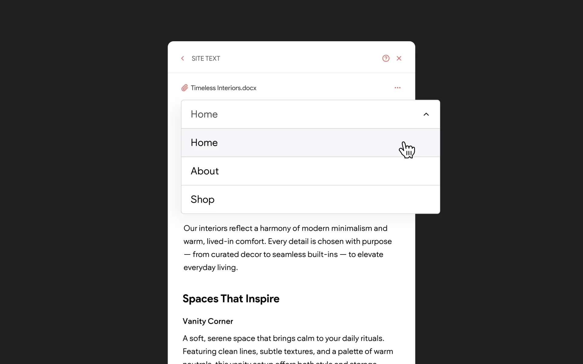 Generating AI Page Recommendations for a website