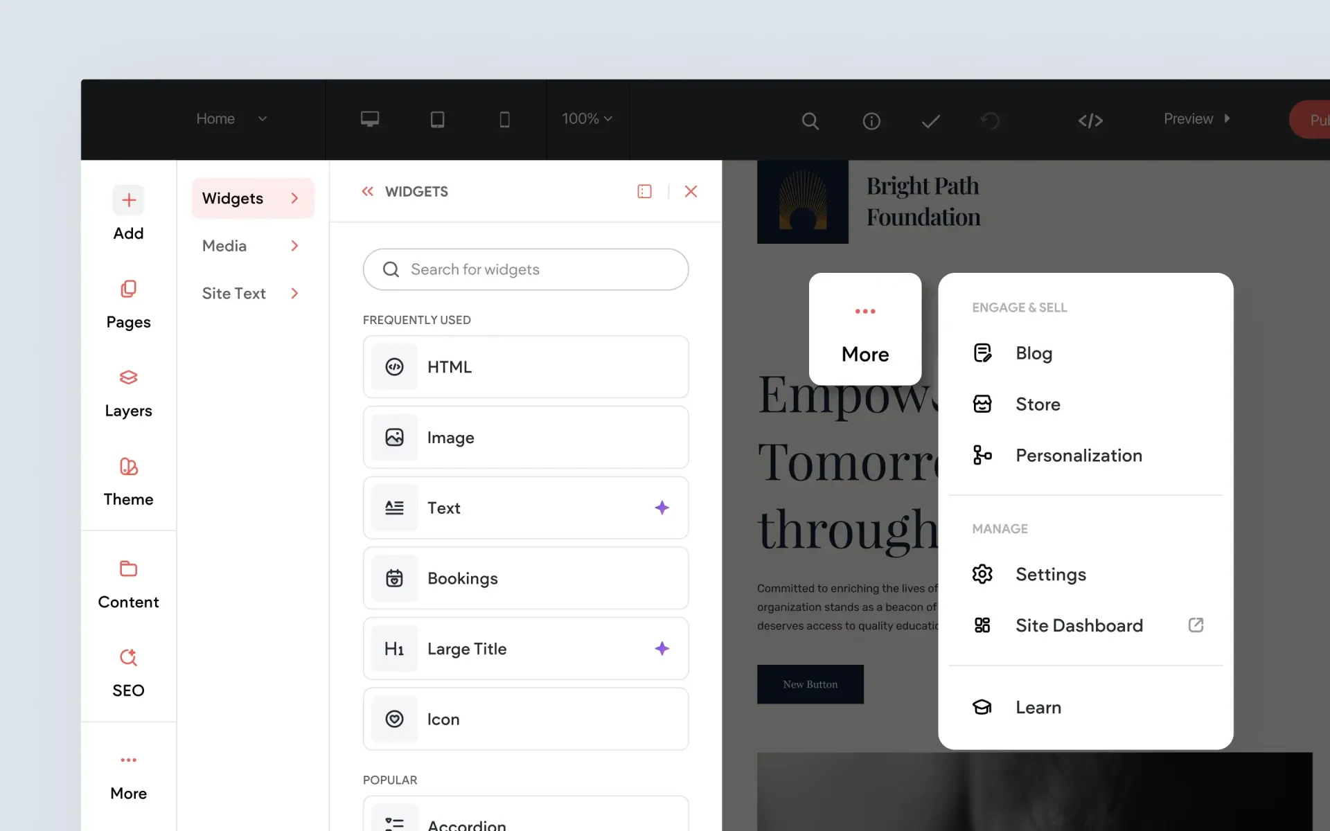Generating AI Page Recommendations for a website