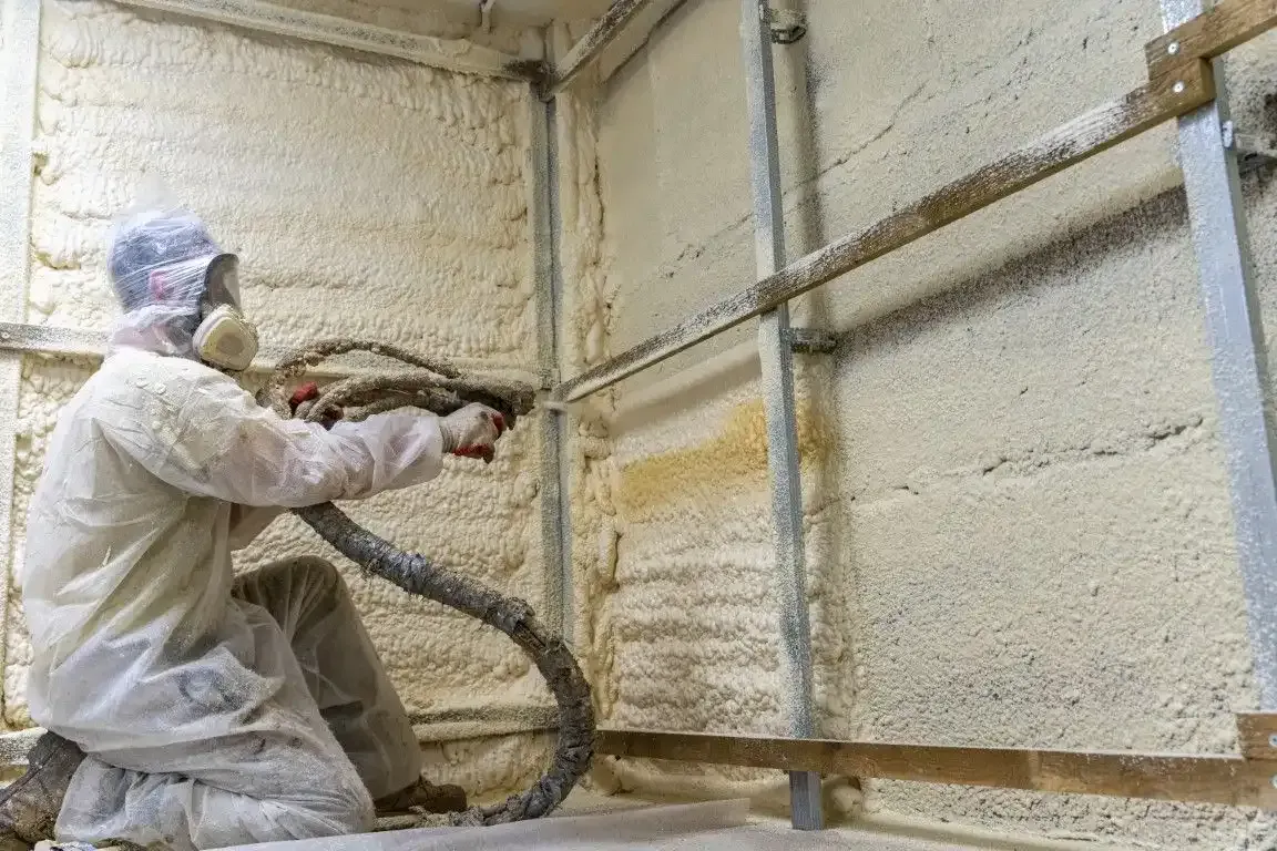 Spray foam wall insulation improving energy efficiency in Temecula