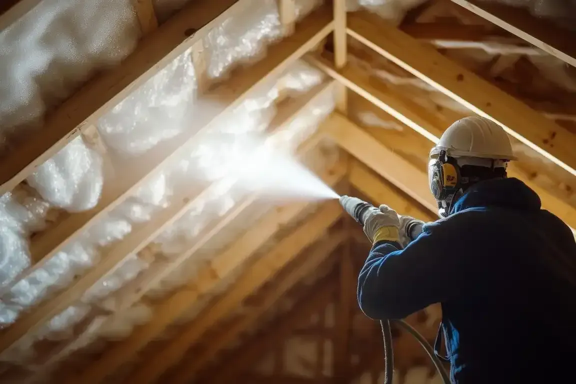 Insulated attic space improving home energy efficiency