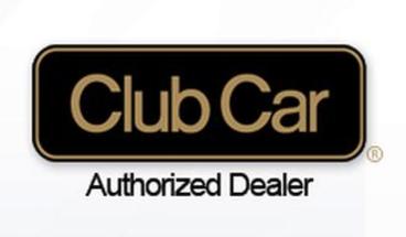 A club car authorized dealer logo on a white background