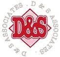 The logo for d & s associates is a red logo with a diamond in the middle.