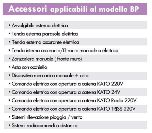 accessori modello BP