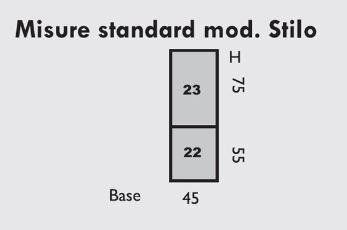 Tabella misure standard modello stilo