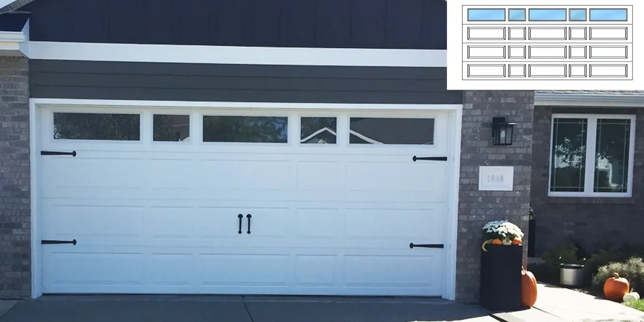 Raynor Aspen AP138 Mixed Panel Door — Beatrice, NE — Blue Valley Door Co. Inc.
