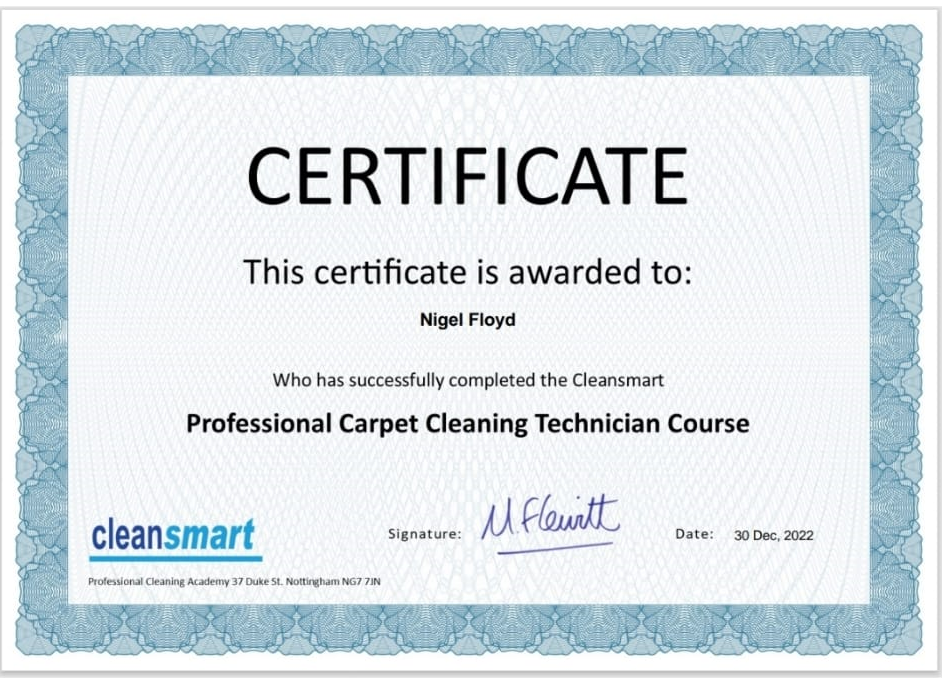 A blue sign that says we use airflex professional carpet cleaning machines