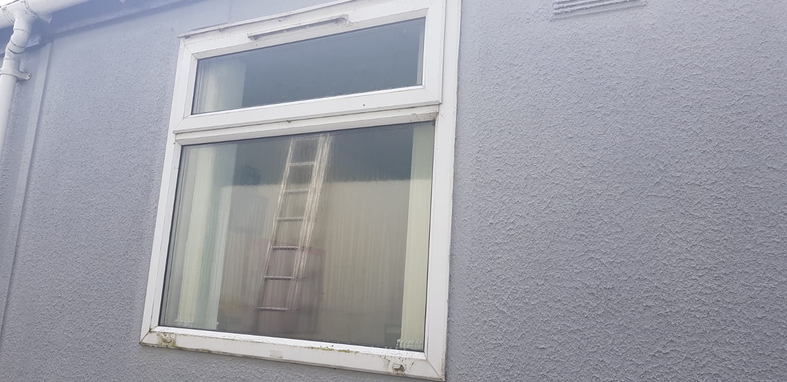 window frame cleaning before