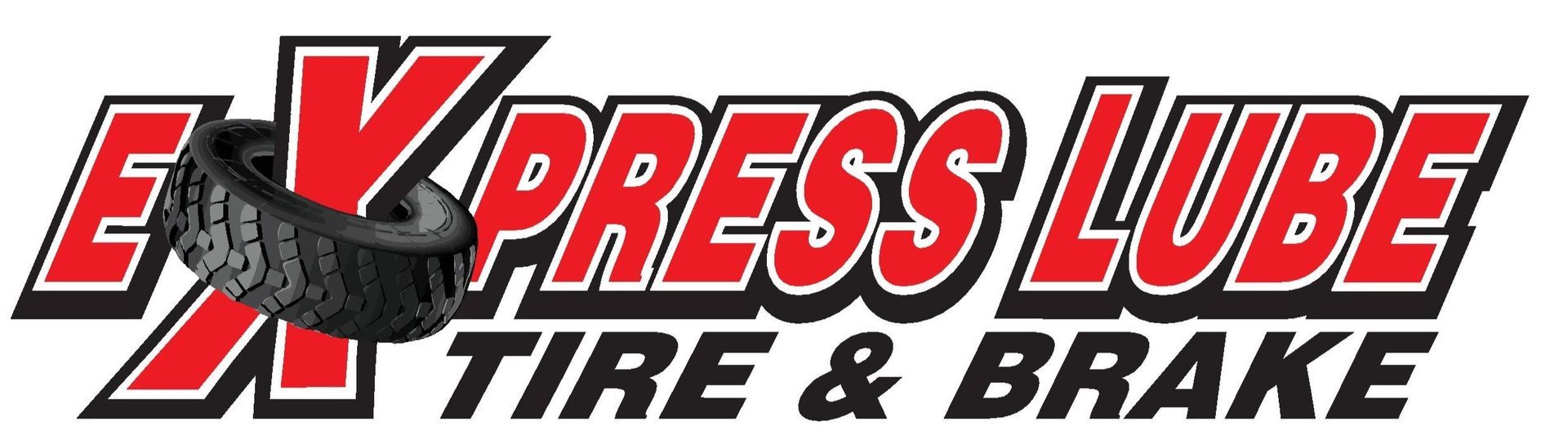 The logo for express lube tire and brake