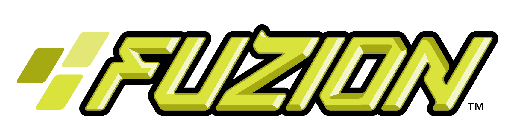 A yellow and black logo for a company called fusion