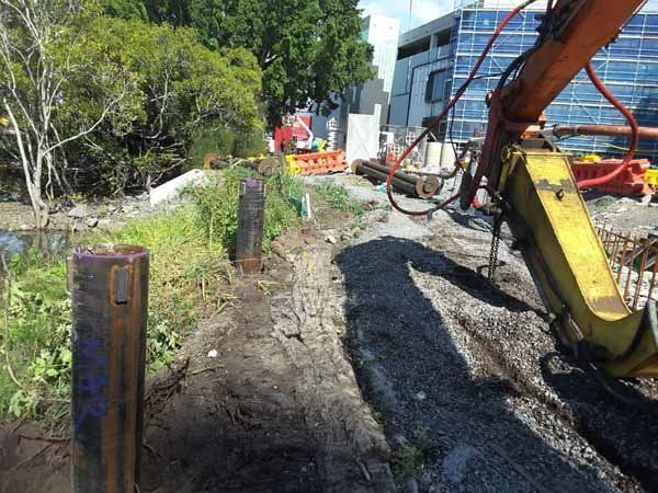 River Screwing Piles — Southeast QLD — East Coast Group of Companies