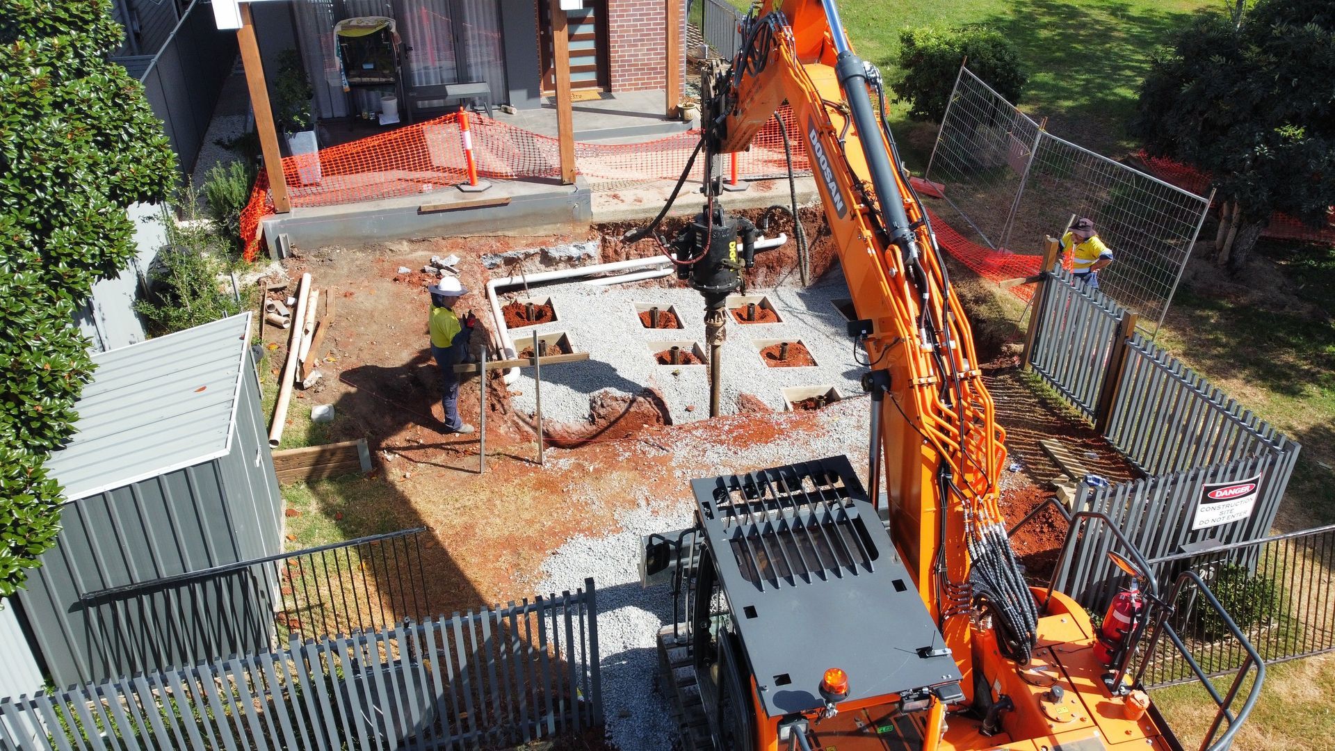 An Aerial View Of A Construction Site With A Crane — Southeast QLD — East Coast Group of Companies