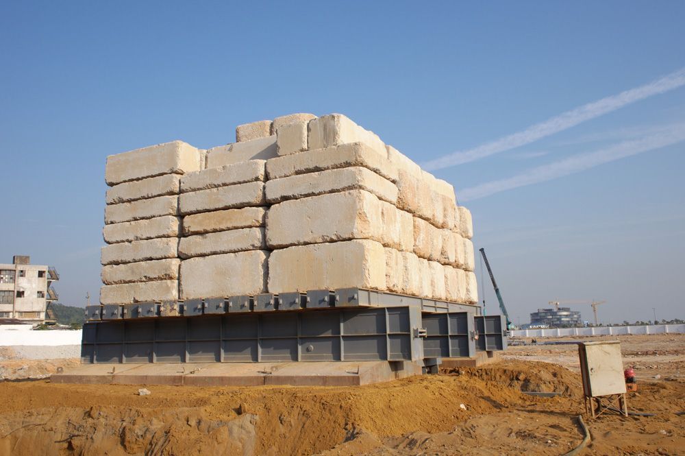 Pile Load Testing Using Huge Stones — Southeast QLD — East Coast Group of Companies