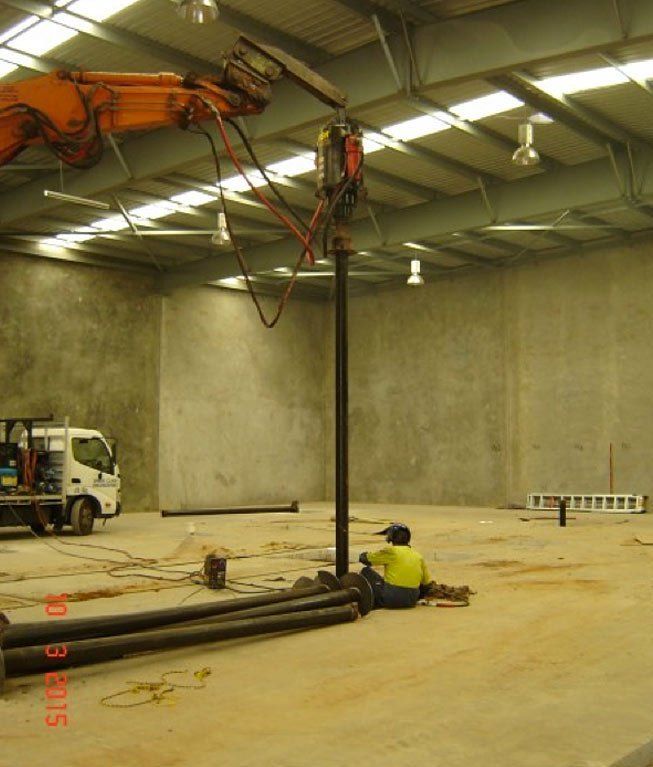 Indoor Screw Piling — Southeast QLD — East Coast Group of Companies