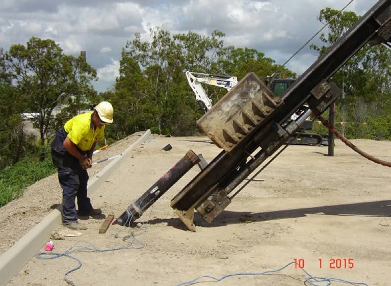 Supervising the Tension Piles — Southeast QLD — East Coast Group of Companies