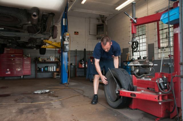 repairing a tire | Vidler's Automotive