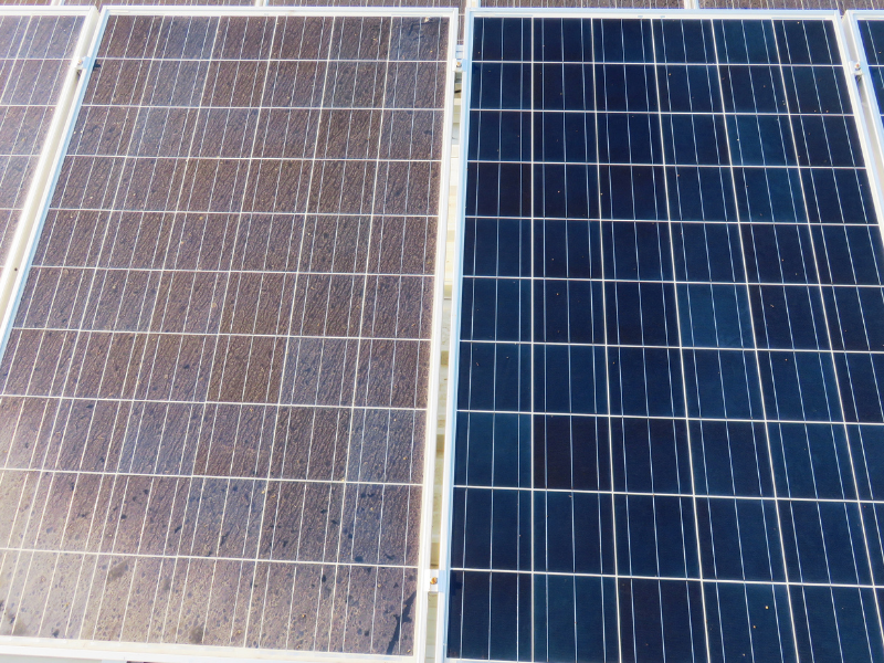 Dirty vs Clean Solar panels in Perth's Northern Suburbs