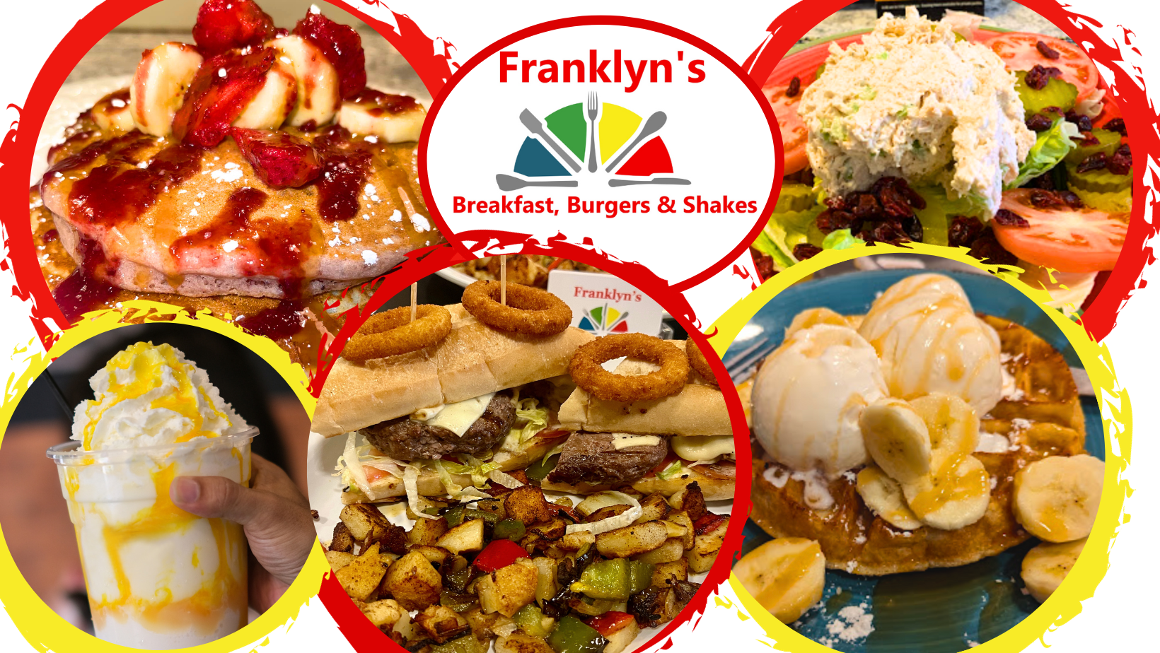 A collage of different types of food from franklyn 's