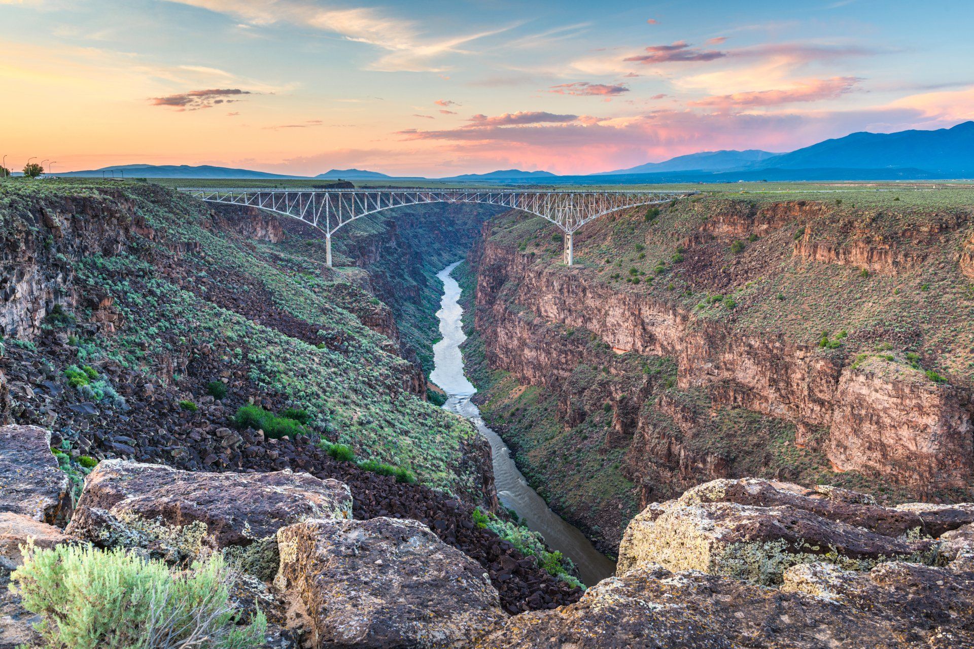 Rio Grande Gorge Bridge from a distance