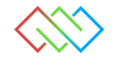 Three interconnected squares in red, green, and blue, forming an abstract logo.
