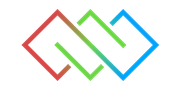 Three interconnected squares in red, green, and blue, forming an abstract logo.