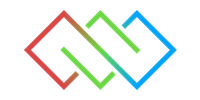 Three interconnected squares in red, green, and blue, forming an abstract logo.