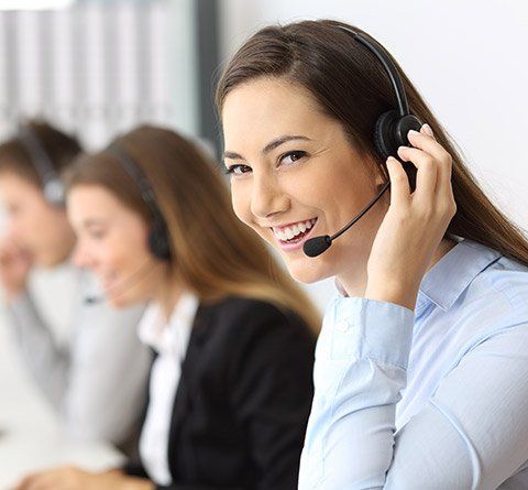 Phone Answering Services — Woman Smiling While On Call in Calabasas, CA
