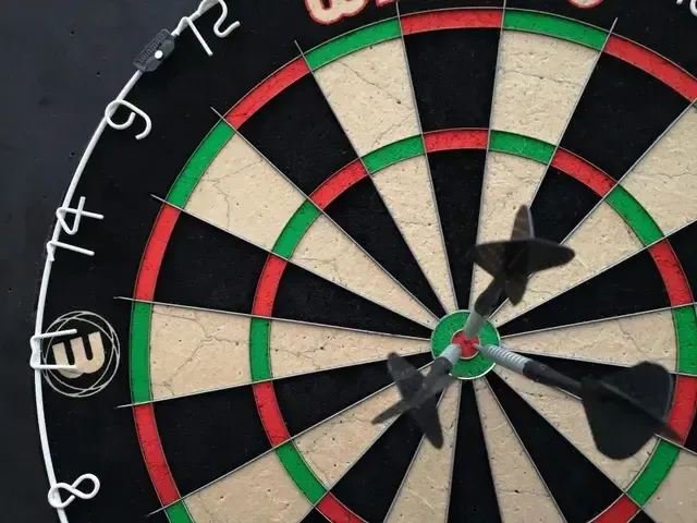A dartboard with bullseyes showing our accurate targeting of your business's prospects with our Google Ads (PPC) service.