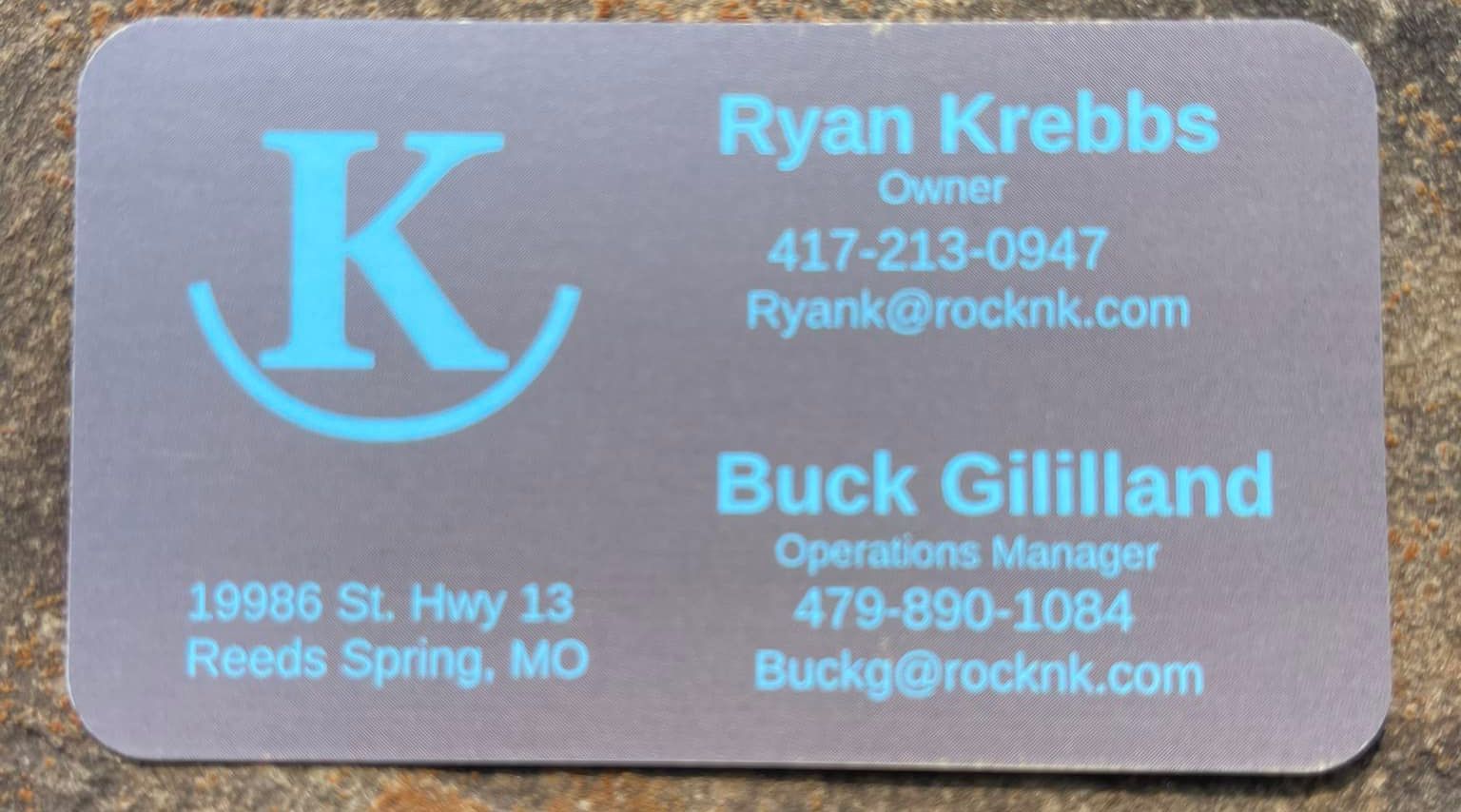 Ryan Krebss Business Card Ryan Krebss Business Card
