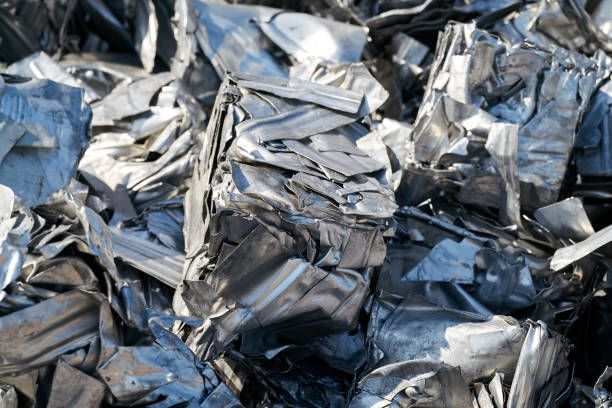 Scrap metal at a scrap yard.