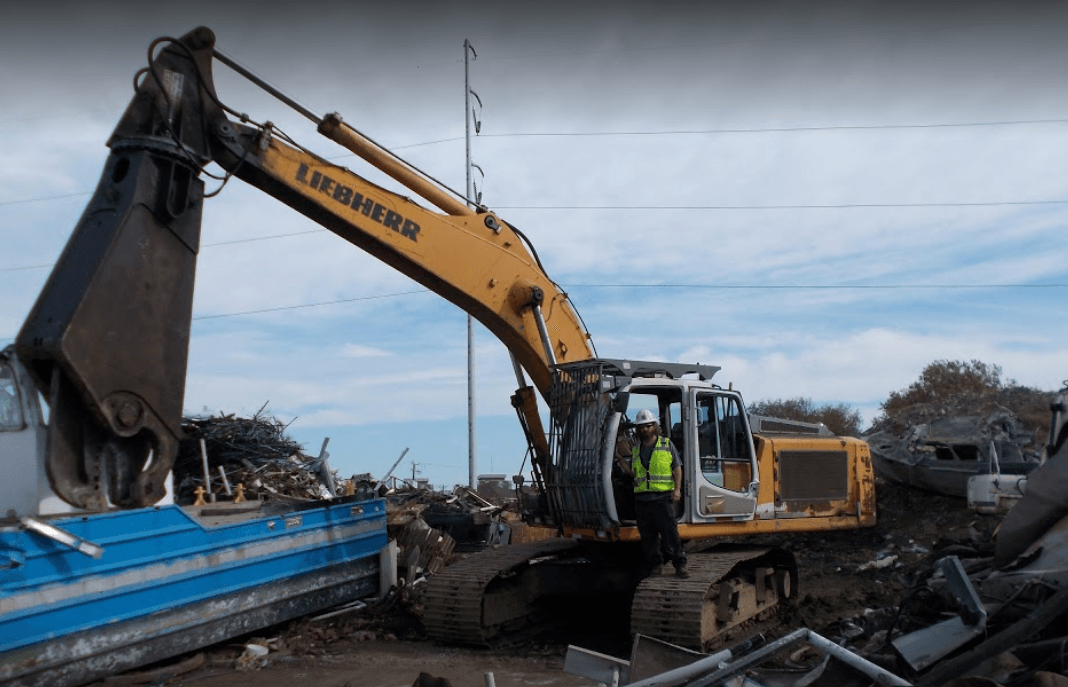 An image showing scrap steel recycling near Chesapeake, VA