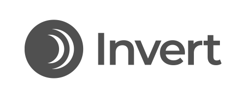 The invert logo is a circle with a crescent moon in it.