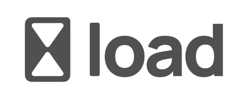 The word load is written in a square on a white background.