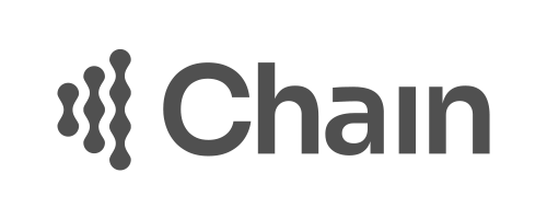 The chain logo is a gray and white logo on a white background.