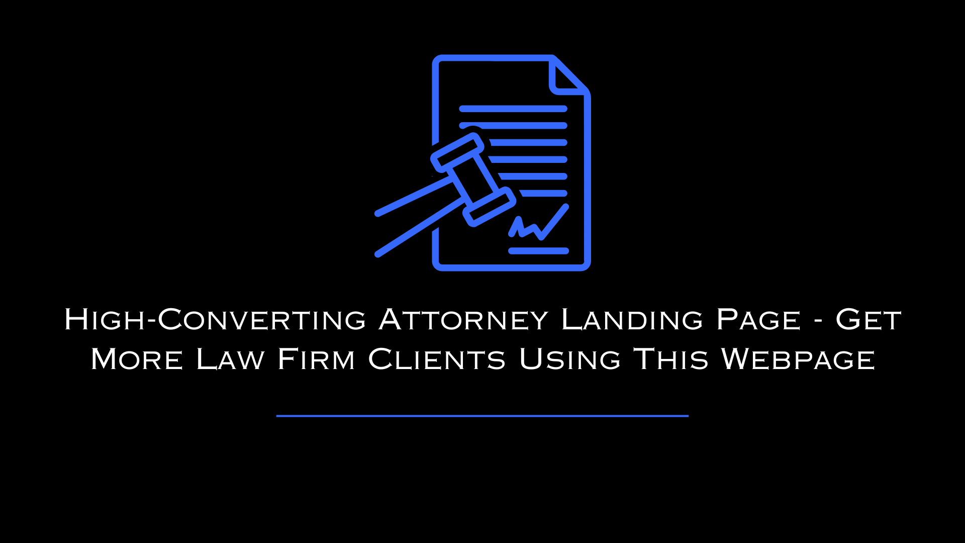 High-Converting Attorney Landing Page