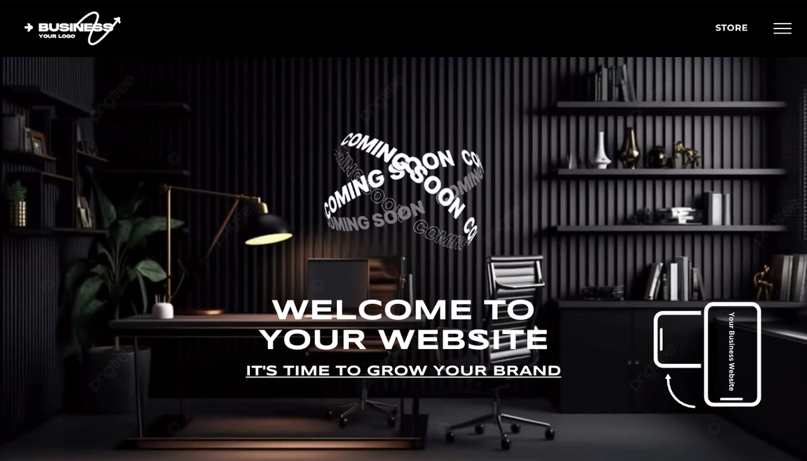 A screenshot of a website that says welcome to your website.