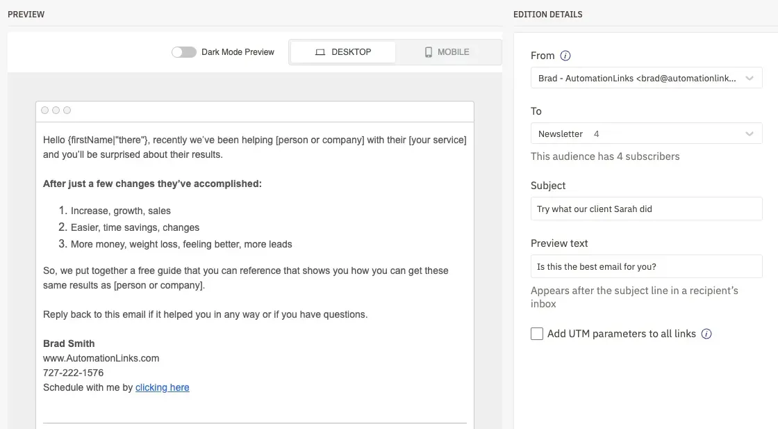 Perfect Email - Email 1