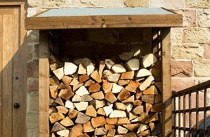A log store full of cut logs