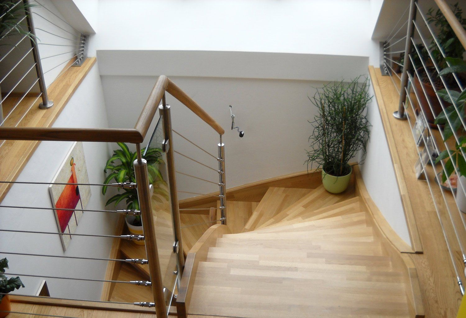 Freitragende Holzstiegen