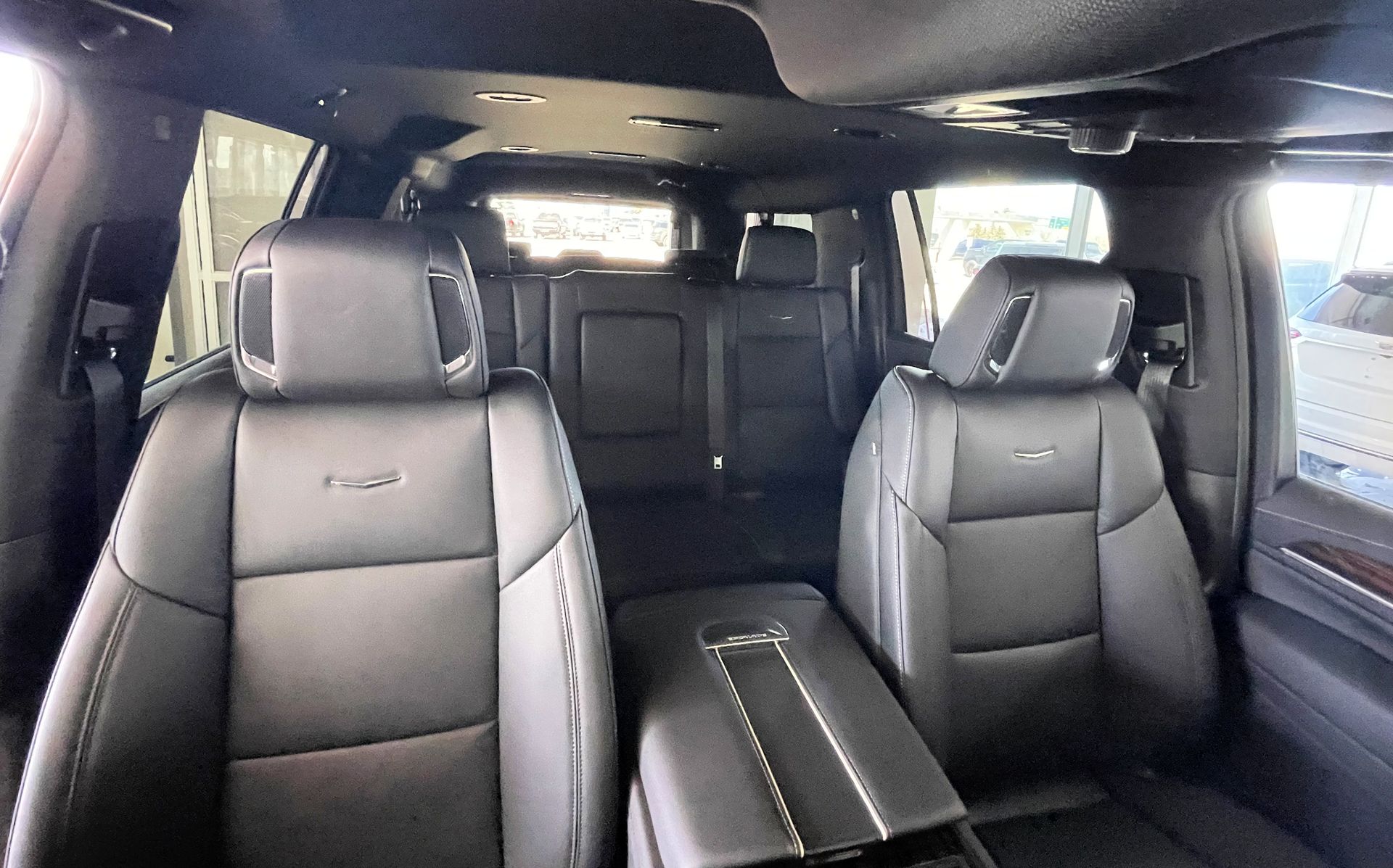 white 2023 Cadillac Escalade ESV interior seating