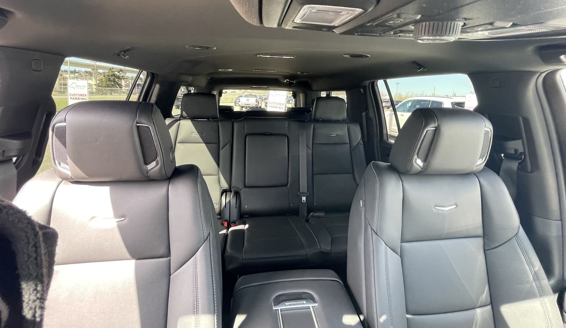 white Limo To Go Cadillac Escalade ESV interior seating