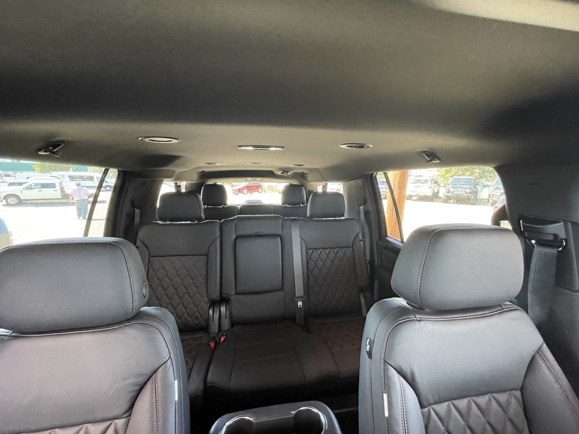 Limo To Go Luxury full size SUV interior plush leather seating