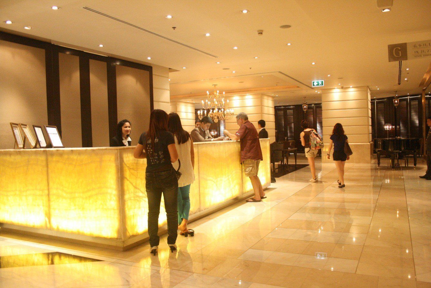 hotel lobby front desk